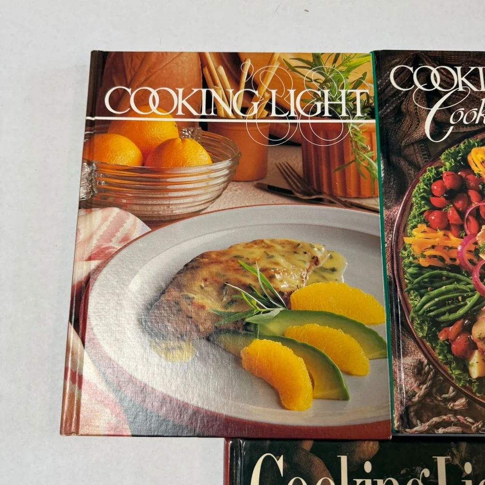 Vintage Cooking Light Cookbook Set 1988 1989 1990 Oxmoor House Hardcover 3 Books